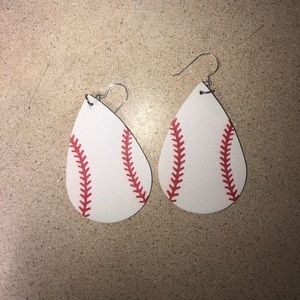 Faux leather earrings